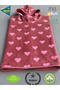 : 100% Organic Cotton Heart Patterned Children's Poncho Bathrobe - for Sea, Pool and Bath - 2-5 Years Old Unisex - 3