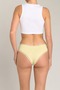 Cherie Modal Blended Lace Cheeky Panties - Light Yellow - 4