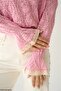 Women's Openwork Sleeve Gathered Knitwear Sweater - 6