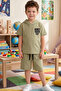 Boys' Summer Hooded T-Shirt Shorts Set - 5