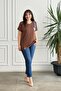 Denim Stone Detailed Combed Cotton Blouse - 3