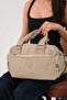 Elovia Beige Women's Multi-Compartment Waterproof Crinkle Daily Crossbody and Shoulder Bag