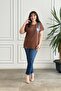Denim Stone Detailed Combed Cotton Blouse - 5