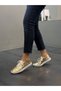 Gold Leather Orthopedic Women's Casual Shoes