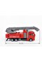 Fire Truck with Extendable Ladder, Pull-Back 19 cm Ladder, Rotatable Toy Truck - 2
