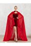 New Generation Red Chiffon Cape-Henna Dress Double Set-Kaftan-Bindali-Henna Dress-Wedding - 7