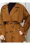 Button Detailed Belted Oversize Bondit Trench Coat Rc803107 - 7