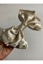 Premium Pearl-Embellished Satin Bow Hair Clip - Stylish Design Hair Accessory - 3