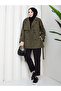 Button Detailed Belted Oversize Bondit Trench Coat Rc803107 - 2