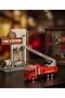 Fire Truck with Extendable Ladder, Pull-Back 19 cm Ladder, Rotatable Toy Truck - 3