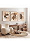 3 Piece Wooden Framed Living Room Hall Kitchen Table Set Set3543