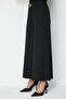 Metal Buckle Wide Leg Pants Black - 4