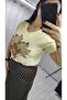 Leaf Pattern Embroidered Tshirt - 2