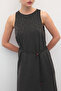 Long Dress with Belt Detail - Black - 7