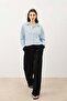 Blue Oversize Striped Women's Shirt