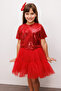 Red Double Suit with Sequin Detail on Tulle Skirt - Freya - 3