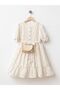 Printed Flared Linen Girls' Dress - 3