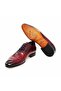 Bordo Color Lace-Up Genuine Leather Men's Shoes - 3