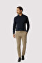 Beige Men's Trousers with Elastic Waistband – Comfort Fit - 3