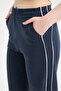 Modal Fabric Sweatpants with Side Stripes Loose Cut / Wide Cut Trousers with Side Stripes - 5