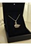 316L Steel White Swan Pendant/Gold - 2