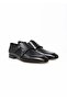 Black Color Laceless Genuine Leather Men's Shoes