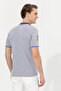 Men's Gray Melange Basic Polo Collar T-Shirt 50249145-Vr086 - 5