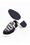 Dark Blue Laceless Genuine Leather Nubuck Men's Shoes - 3