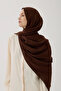 60% Floss 40% Cotton Logo Shawl_Brown
