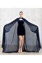 New Generation Navy Blue Chiffon Cape Henna Dress Double Set-Kaftan-Bindali-Henna Dress-Wedding - 4
