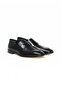 Black Color Laceless Genuine Leather Men's Shoes