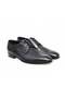 Black Color Lace-Up Genuine Leather Men's Shoes