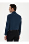 Navy Blue Slim Fit Cotton Classic Shirt 50285570-Vr033 - 5