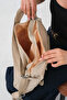 Viola Rosetti Beige Women's Multi-Compartment Waterproof Crinkle Daily Backpack Crossbody Hand and Shoulder Bag - 5