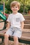 Boys' Summer Shorts Set 3-9 Years Old Cotton Striped Shorts Pocket T-Shirt Set of 2 - 3