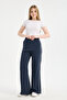 Modal Fabric Sweatpants with Side Stripes Loose Cut / Wide Cut Trousers with Side Stripes - 4