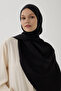 60% Floss 40% Cotton Logo Shawl_Black