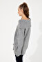 Women's Gray Melange Crew Neck Sweater 50253330-Vr086 - 5