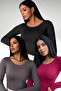 Women's 3-Piece Burgundy Gray Anthracite Princess Collar Bluz