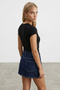 Black-1 Crew Neck Raglan Sleeve Lycra Knitted T-Shirt Alc-X15388 - 5