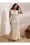 Collar and Sleeves with Guipure Detail, Transparent Openwork Beach Dress, Pareo Cover up Kimono - 6