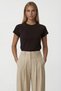 Bitter Brown Crew Neck Raglan Sleeve Lycra Knitted T-Shirt Alc-X15388 - 3