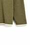 7022 Women's Lace Detailed Crew Neck Premium Knitwear Sweater Khaki - 2