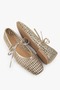 Women's Naira Gold Skin Knitted Ballerinas - 4
