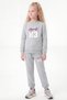 Girl's Crew Neck Print Detailed Sports 6 Piece 3-Piece Tracksuit Set - 4