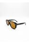 Men's Timeless Frame Square Sunglasses Uv400 Black Brown - 4