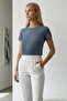 Indigo Crew Neck Basic T-Shirt Alc-X15455 - 2