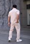 Men's Short Sleeve Linen Shirt Pants Set Summer Casual Bottom Top Set - 2
