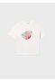 Summer Girl's Printed Tshirt - Cream - 3