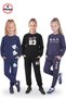 Girl's Crew Neck Print Detailed Sports 6 Piece 3-Piece Tracksuit Set